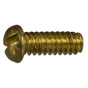 Midwest Fastener #10-24 x 1/2" Brass Coarse Thread Slotted Faucet Screws 10PK 72933